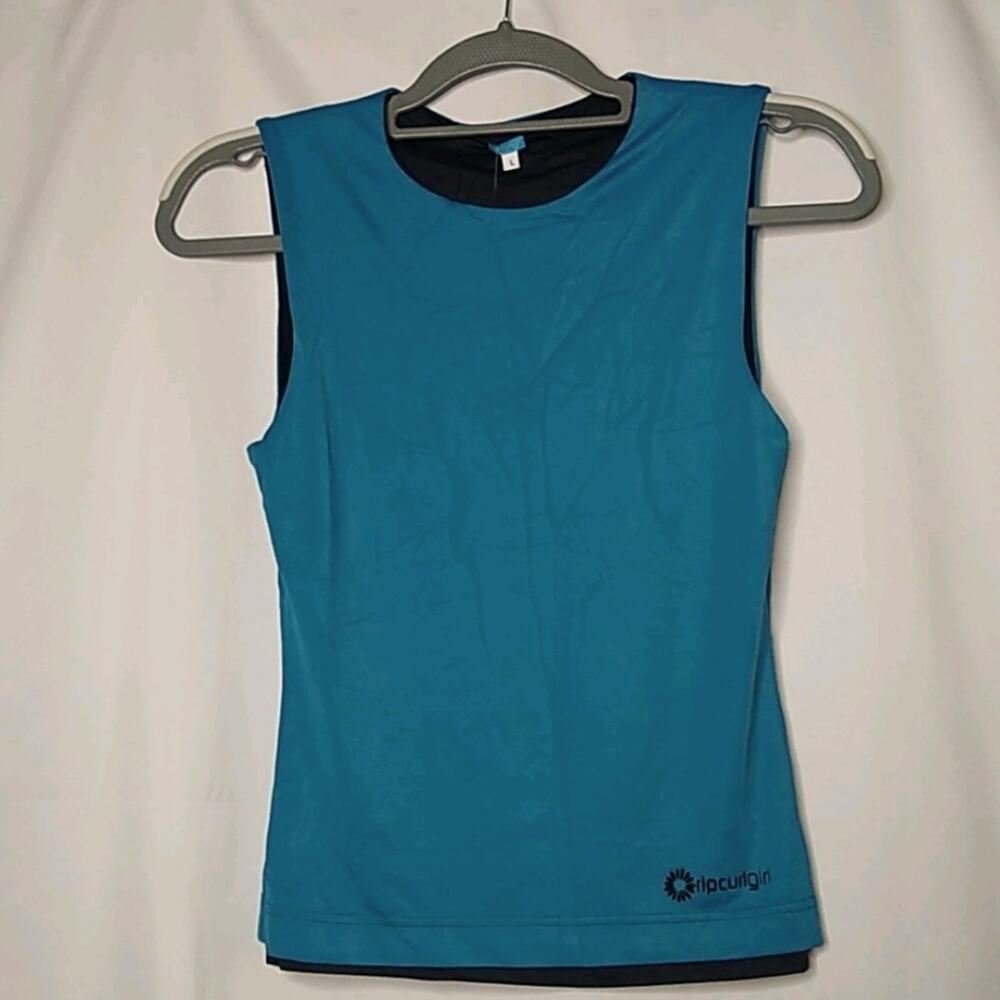 Rip Curl Girl Reversible Tiger Tank Teal/Black Lg